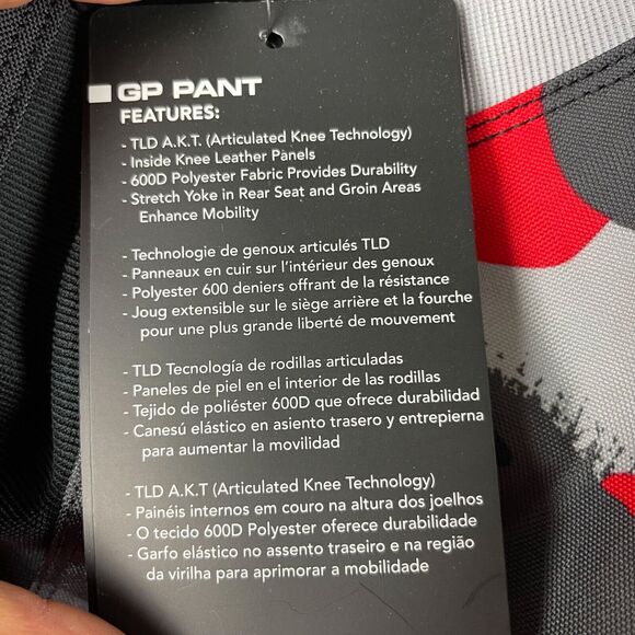 Troy Lee Designs Dirt Bike GP Pant Adult 30 Camo Black Red Motocross NWT - Picture 13 of 16